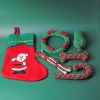 Christmas Pet Toys Set For Dog & Cat; Bite Resistant Dog Chew Toy; Pet Knot Toy; Interactive Dog Toy