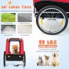 Dog Bike Trailer Foldable Pet Cart with 3 Entrances for Travel