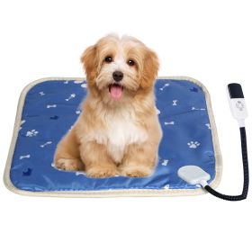 Pet Heating Pad Electric Dog Cat Heating Mat Waterproof Warming Blanket with 9 Heating Levels 4 Timer Setting Constan On Function Chewing-resistant (type: 9 Heating Levels, size: S(45X45CM))