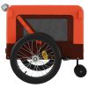 Pet Bike Trailer Orange and Black Oxford Fabric and Iron