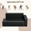 Modern Dog Sofa PU Leather Sturdy Dog Couch for Small and Medium Dogs Waterproof Pet Sofa for Cats and Small Animals